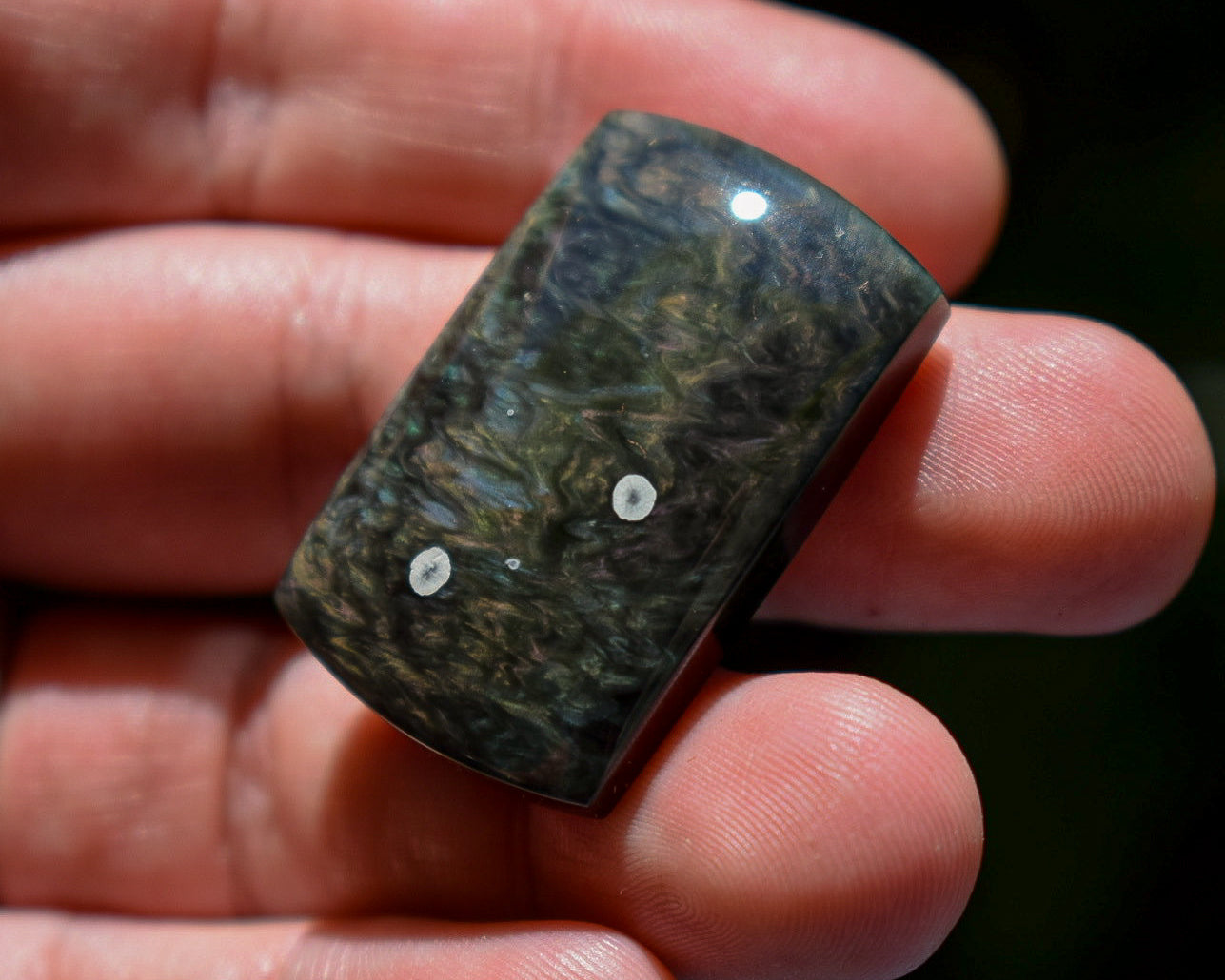 Cabochon Obsidienne Mantahuichol - Mexique