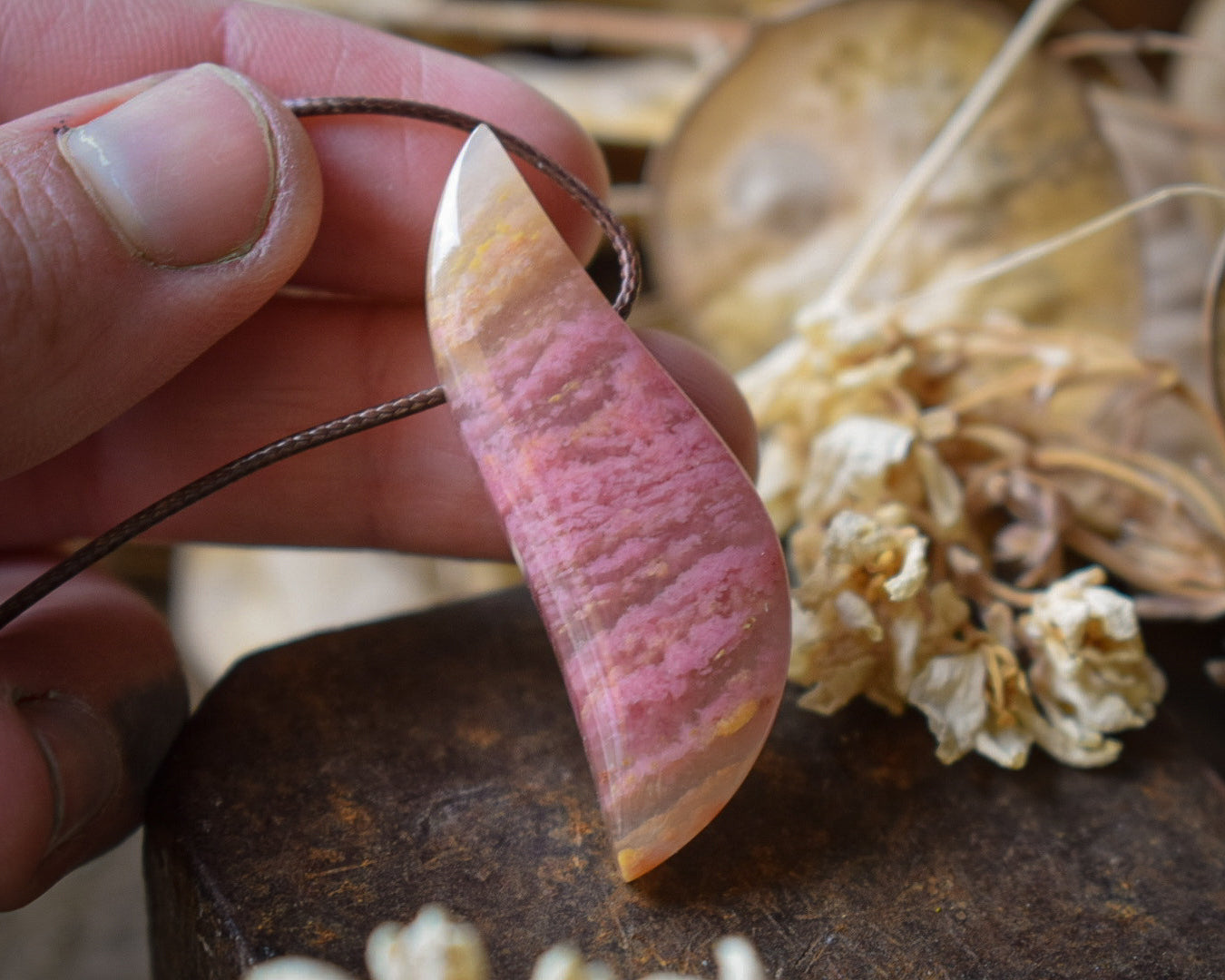Pendentif Rhodonite — Italie