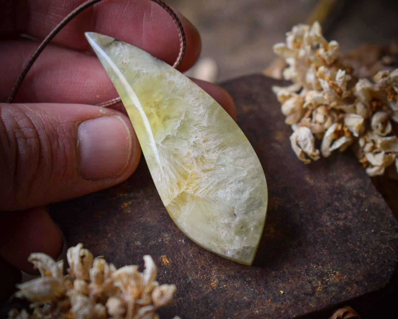 Pendentif Prehnite Wave Hill — Australie