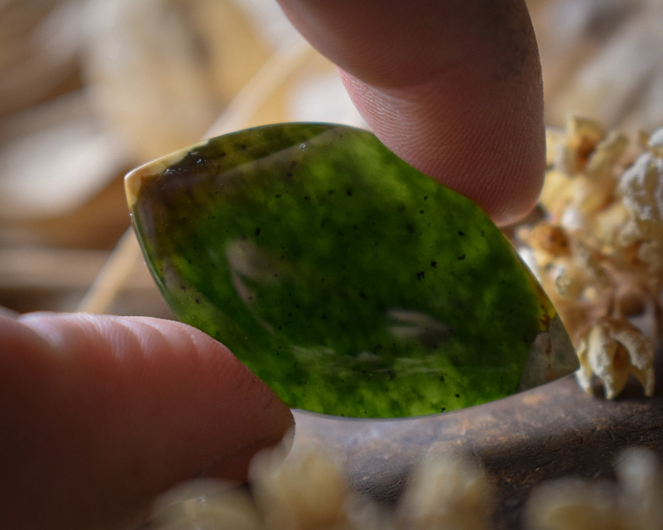 Cabochon Calcédoine Chrome — Afrique du Sud