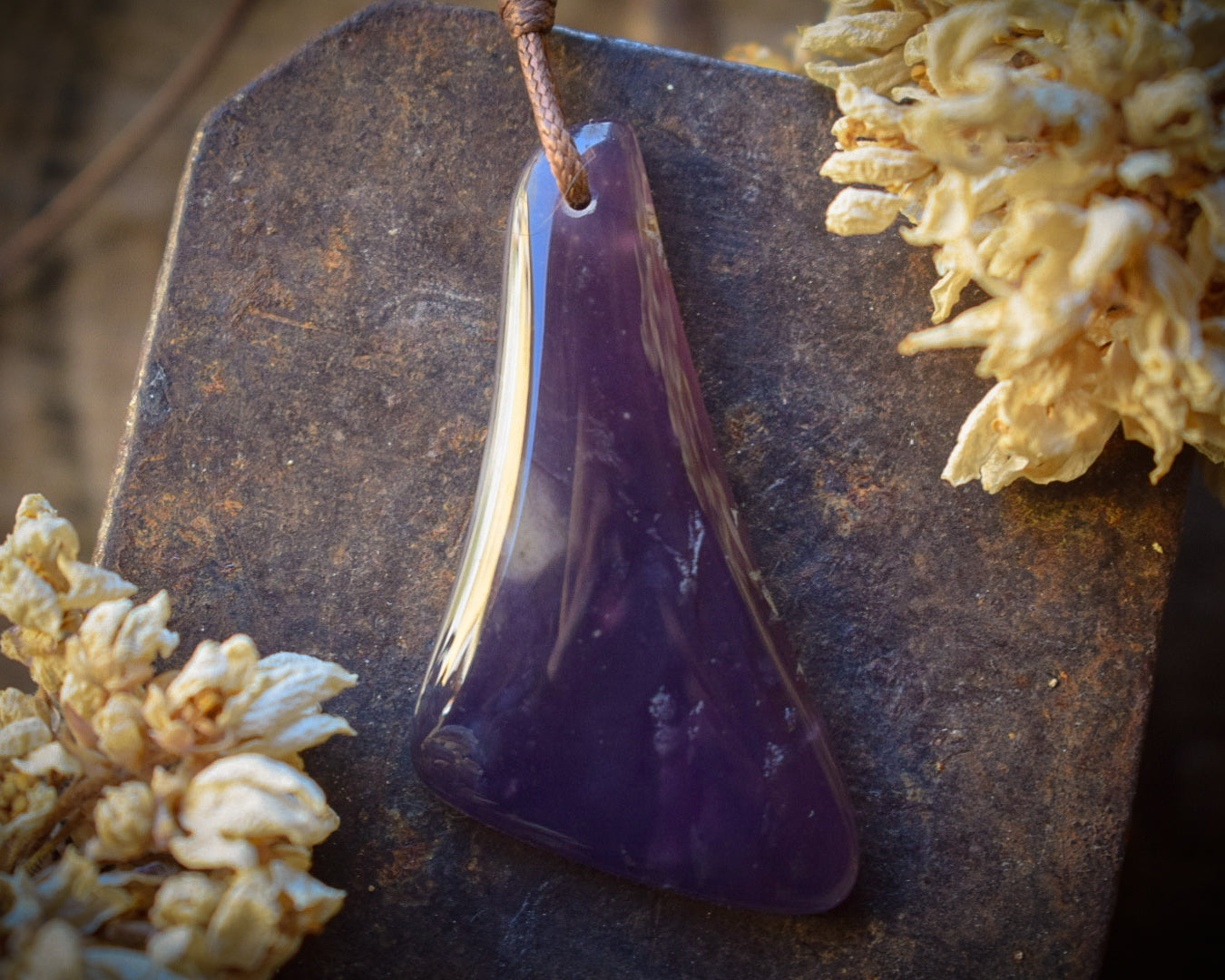 Pendentif Calcédoine Violette — Indonésie