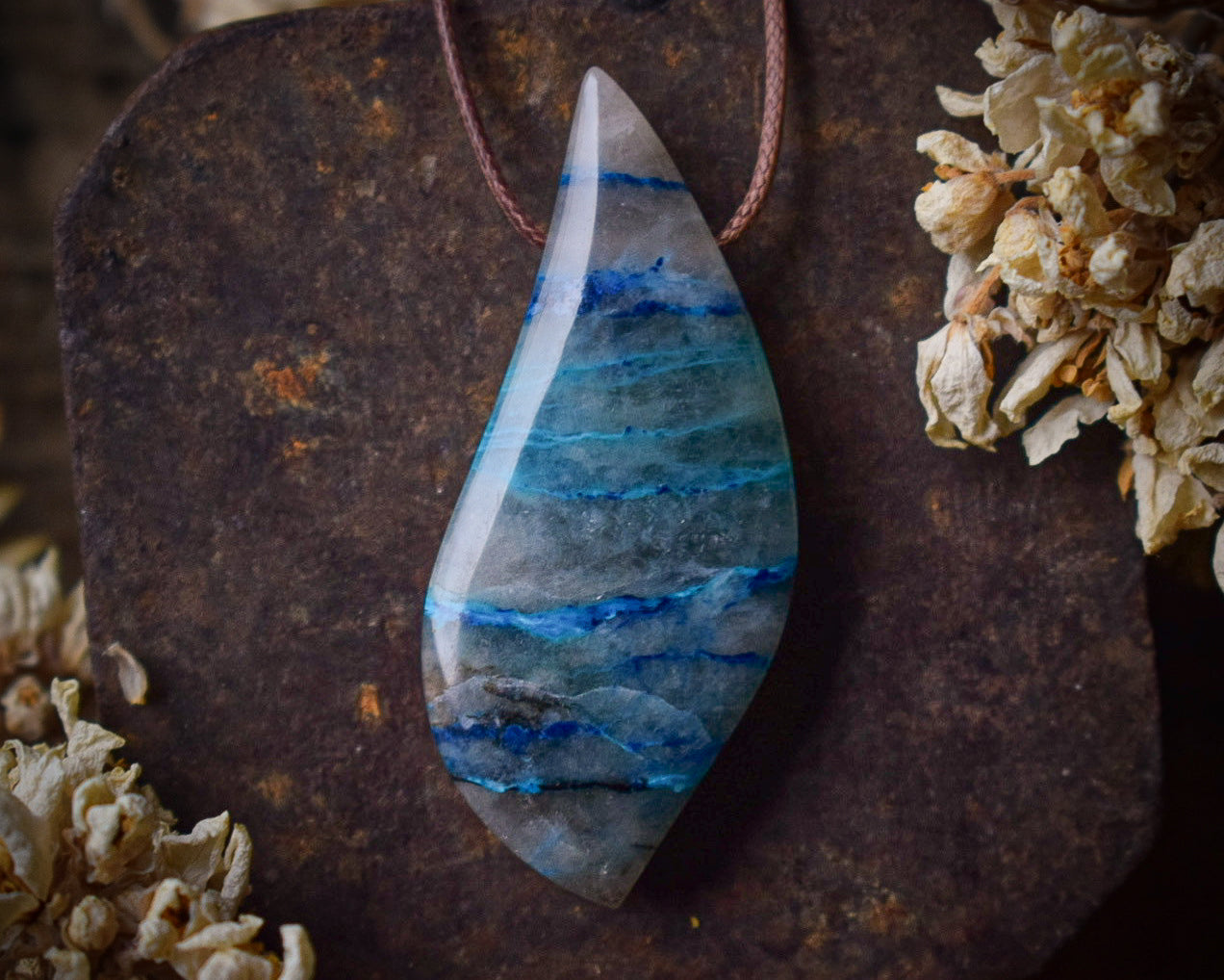 Pendentif Quartz Shattuckite — USA