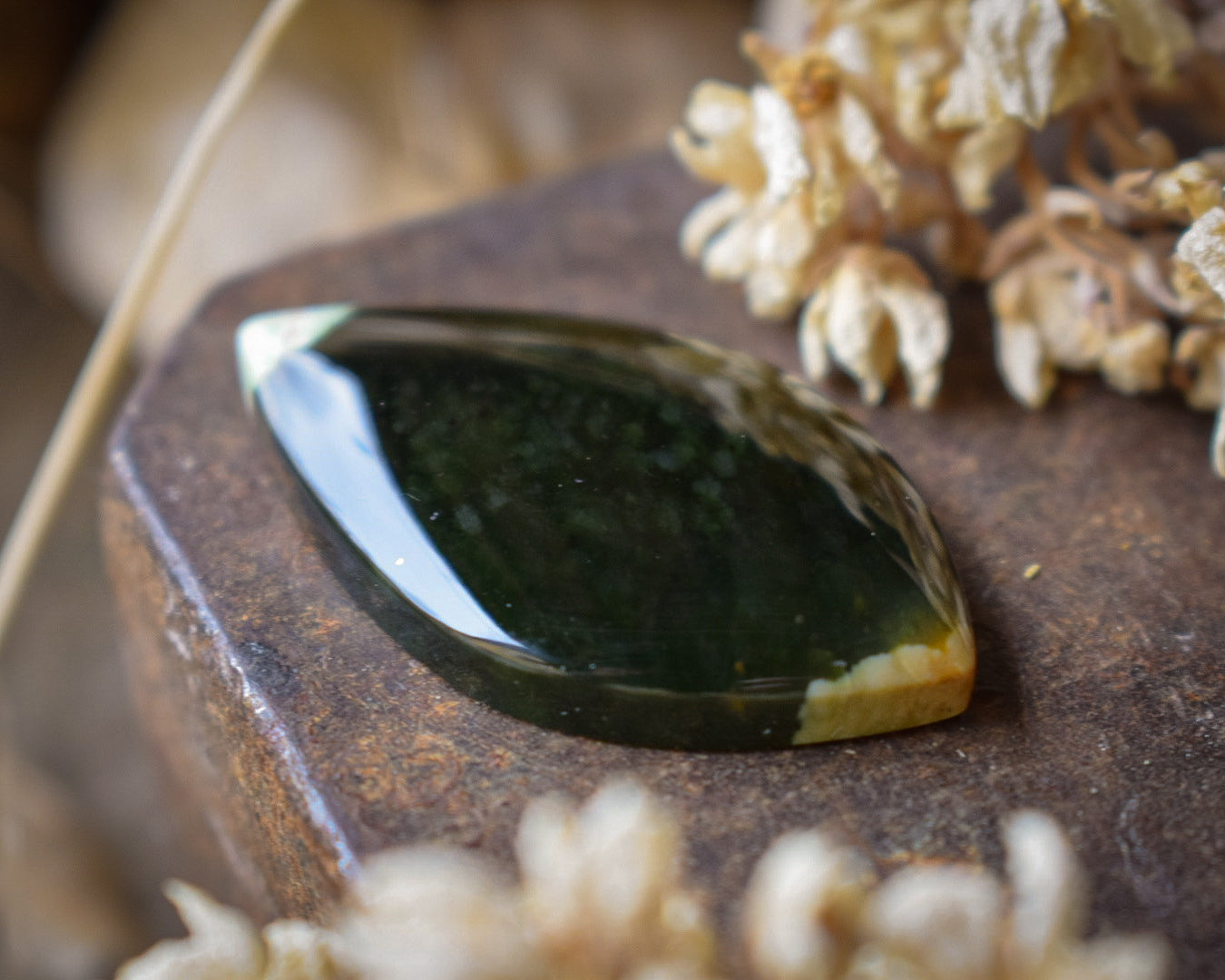 Cabochon Calcédoine Chrome — Afrique du Sud