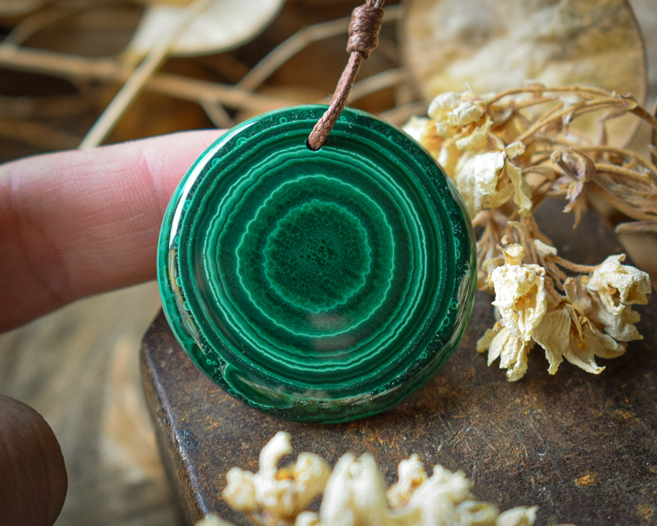 Pendentif Malachite — Congo