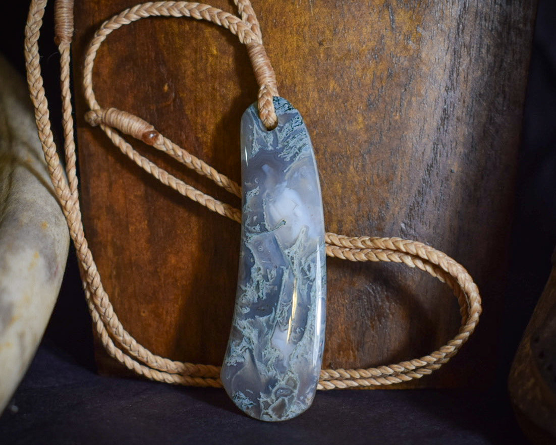 Pendentif Agate Mousse - Oregon