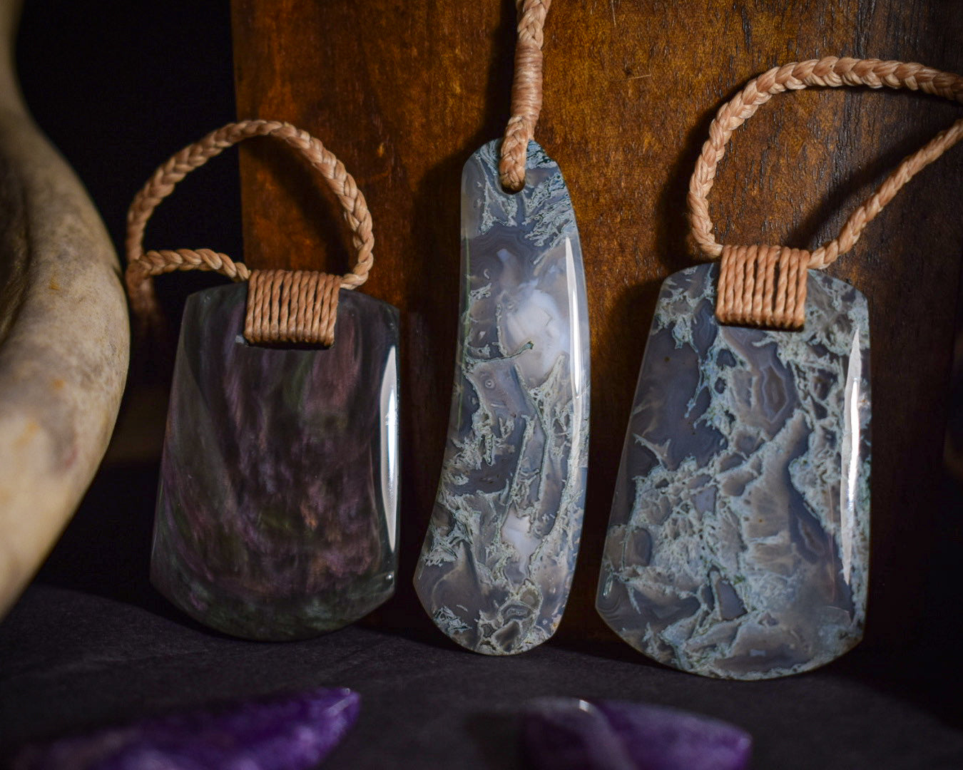 Pendentif Agate Mousse - Oregon