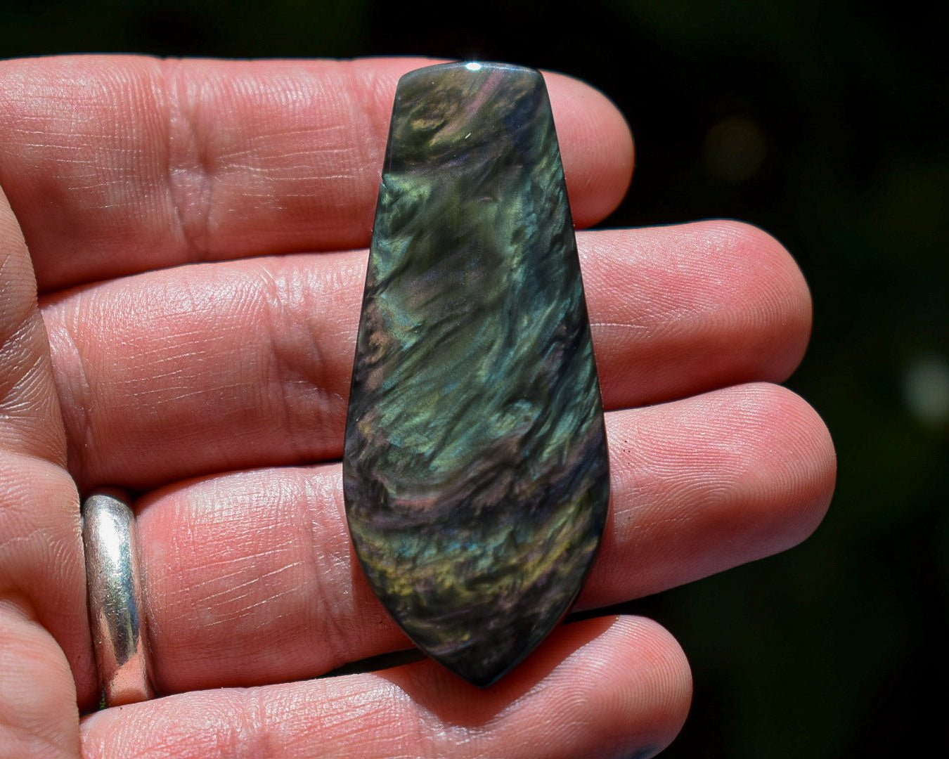 Cabochon Obsidienne Mantahuichol - Mexique