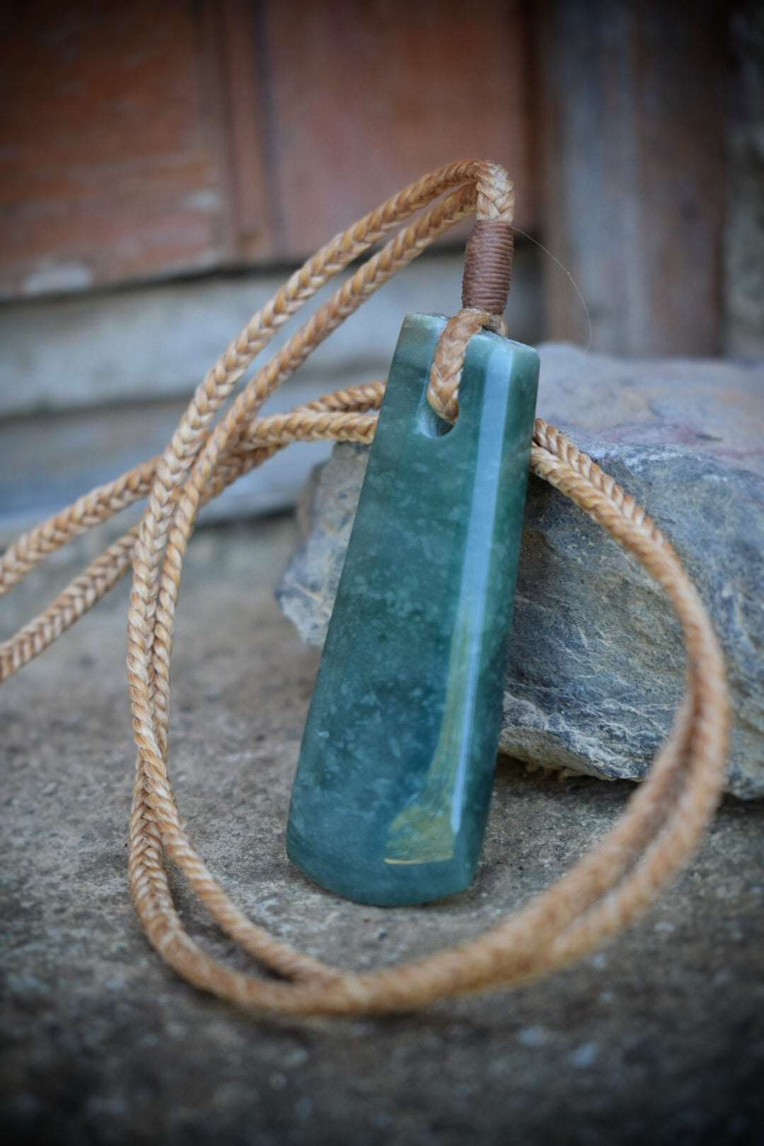 Pendentif Jadéite Bleue Verte - Guatemala