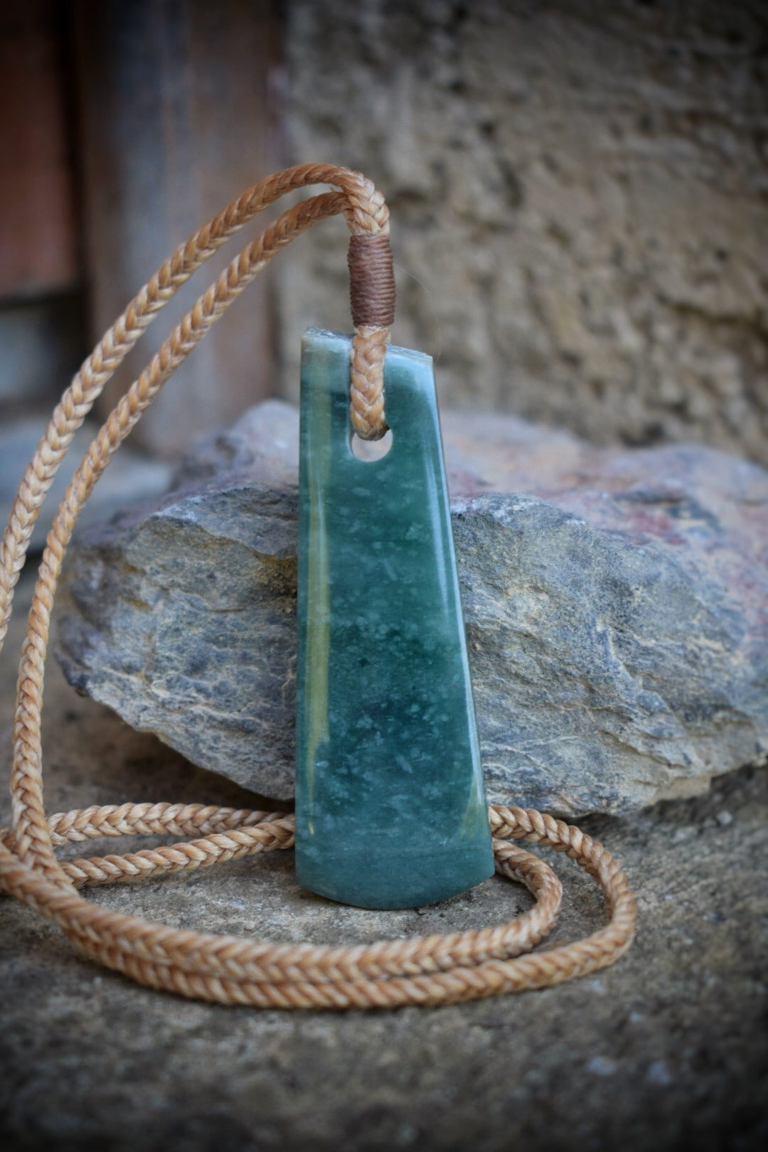 Pendentif Jadéite Bleue Verte - Guatemala