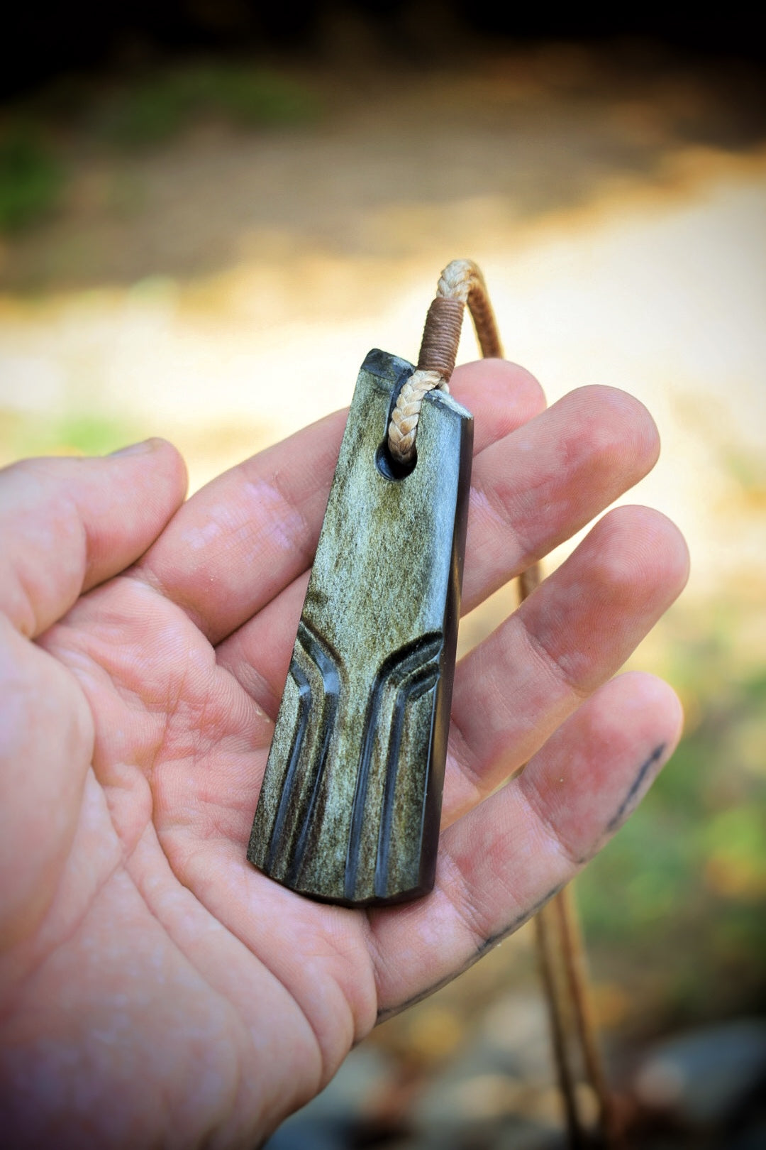 Pendentif Obsidienne Dorée - Mexique