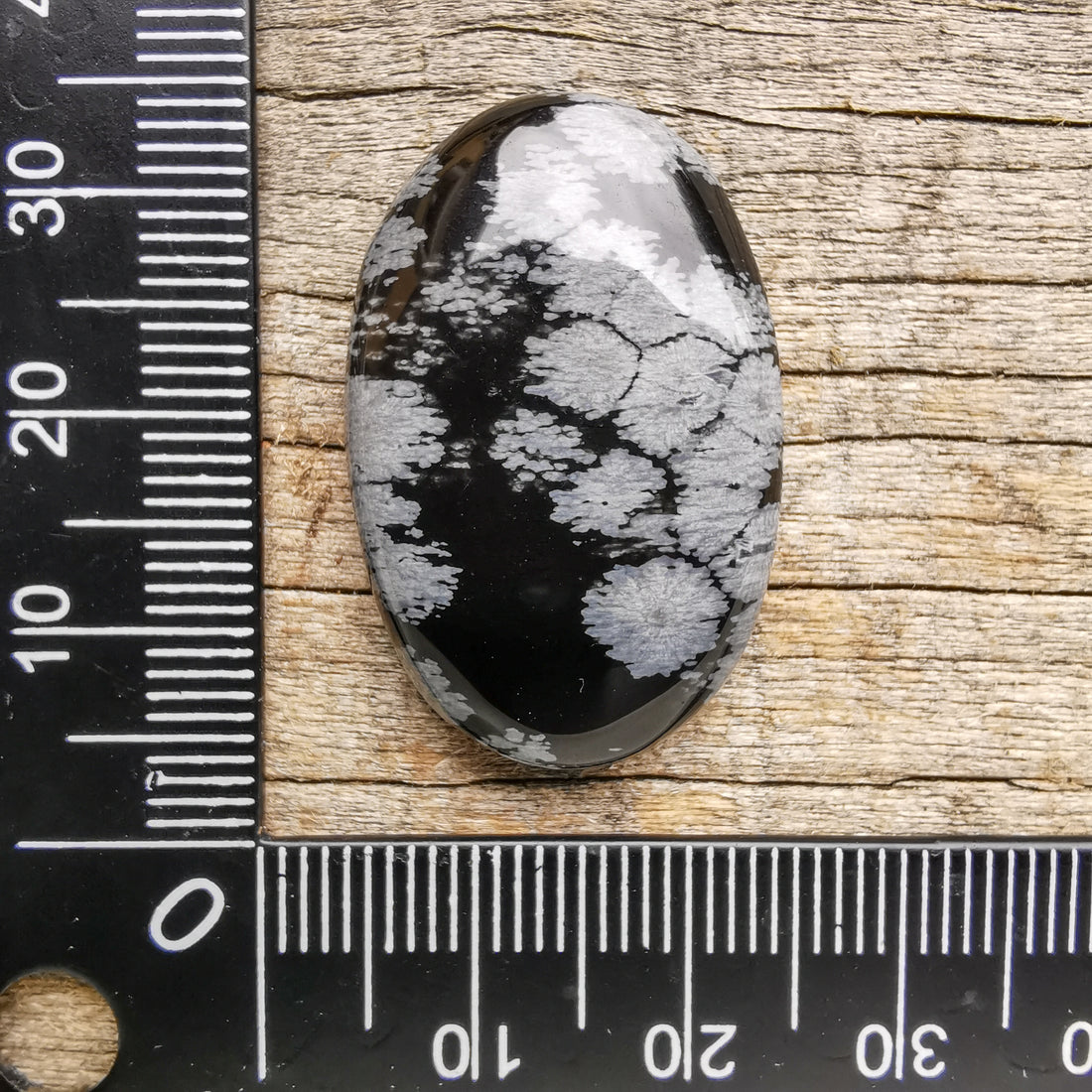 Cabochon Obsidienne Flocon