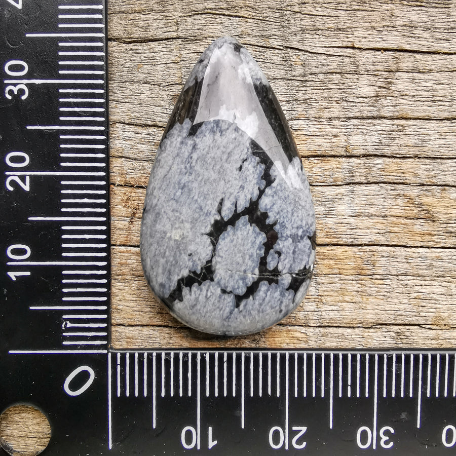 Cabochon Obsidienne Flocon