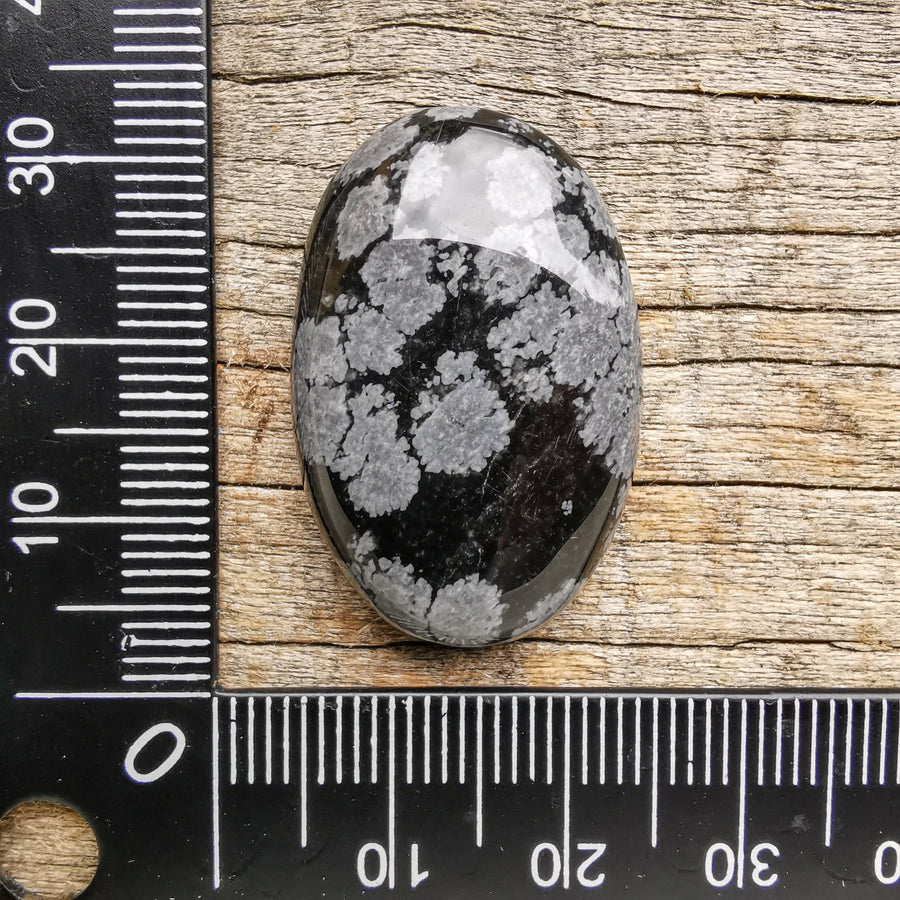 Cabochon Obsidienne Flocon