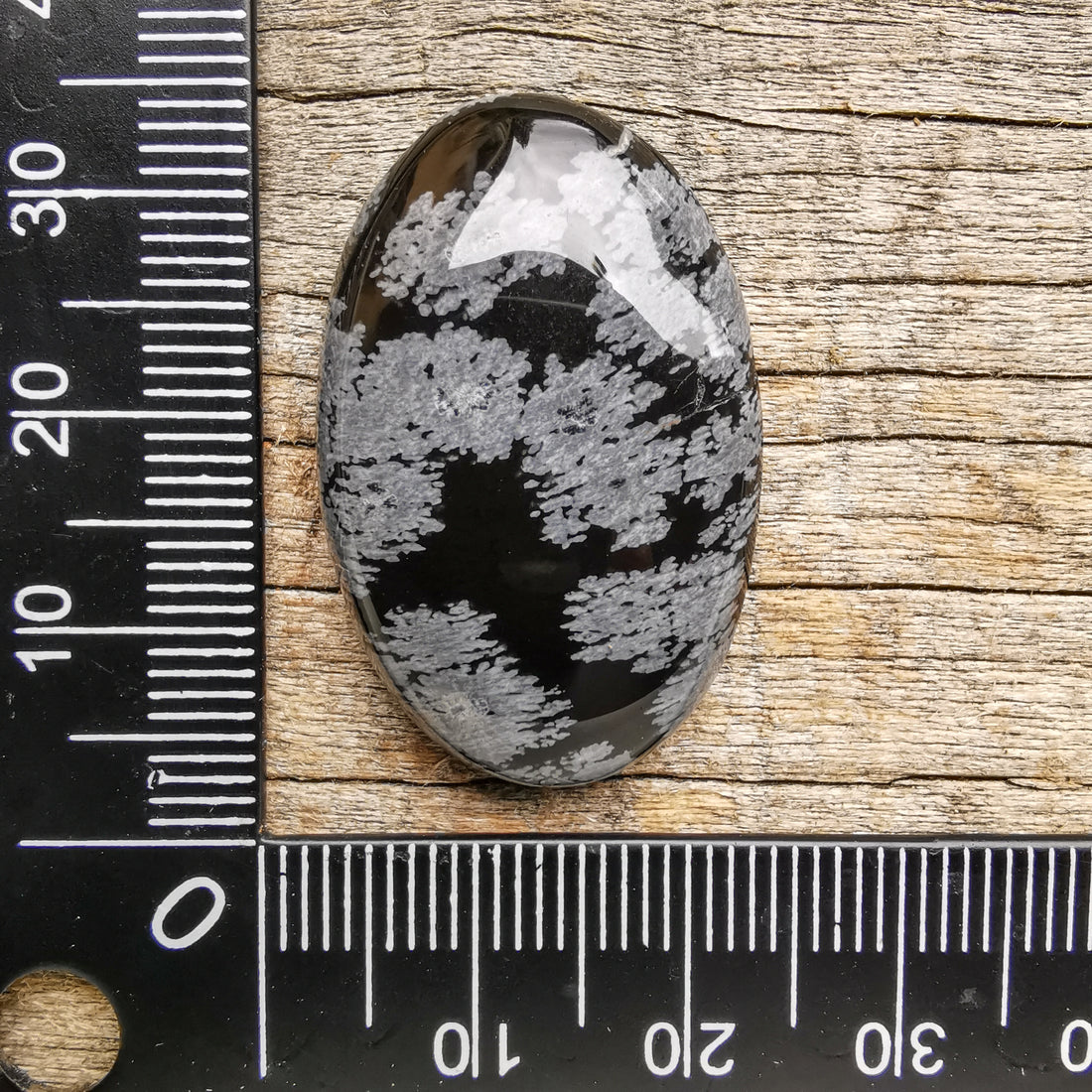 Cabochon Obsidienne Flocon