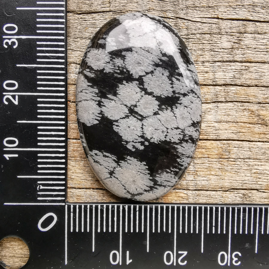 Cabochon Obsidienne Flocon