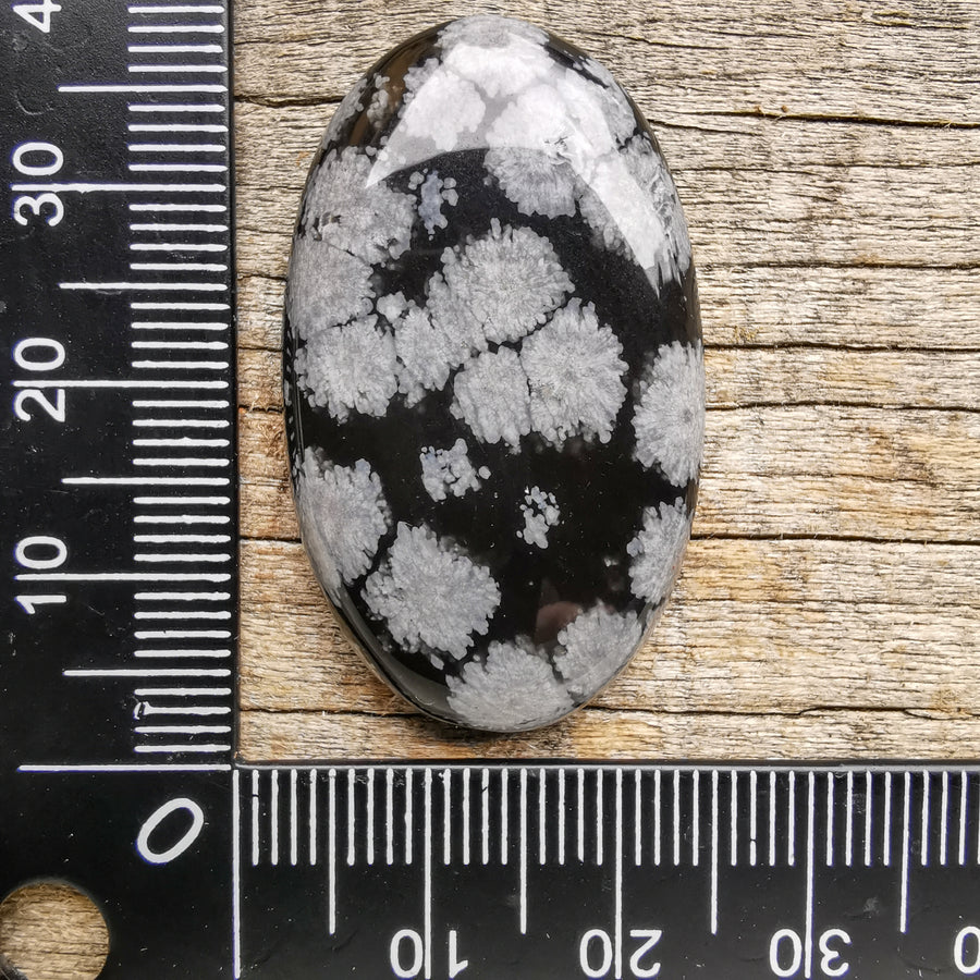 Cabochon Obsidienne Flocon