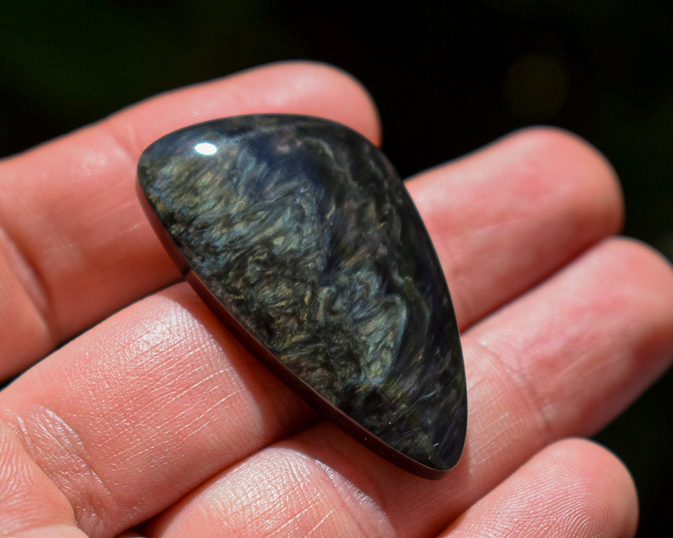 Cabochon Obsidienne Mantahuichol - Mexique