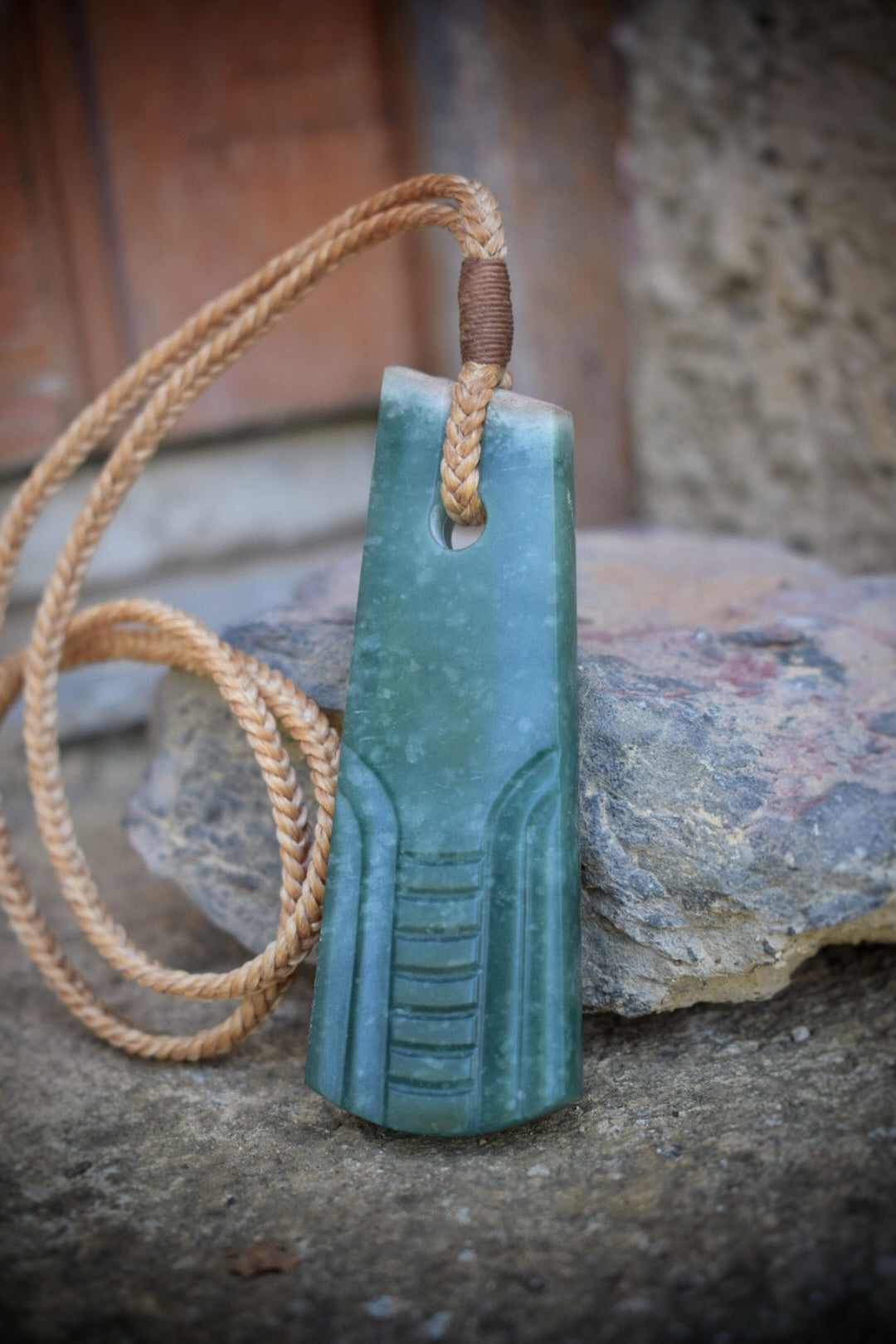 Pendentif Jadéite Bleue Verte - Guatemala
