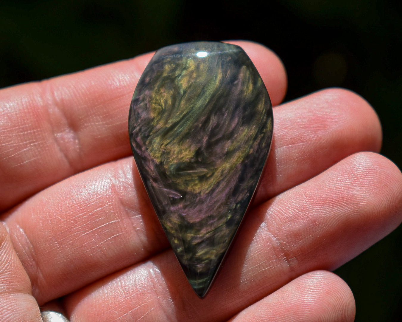 Cabochon Obsidienne Mantahuichol - Mexique