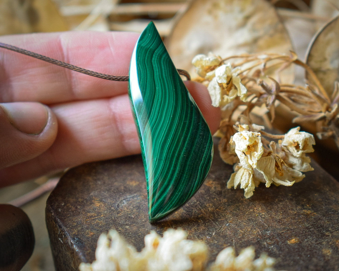 Pendentif Malachite — Congo