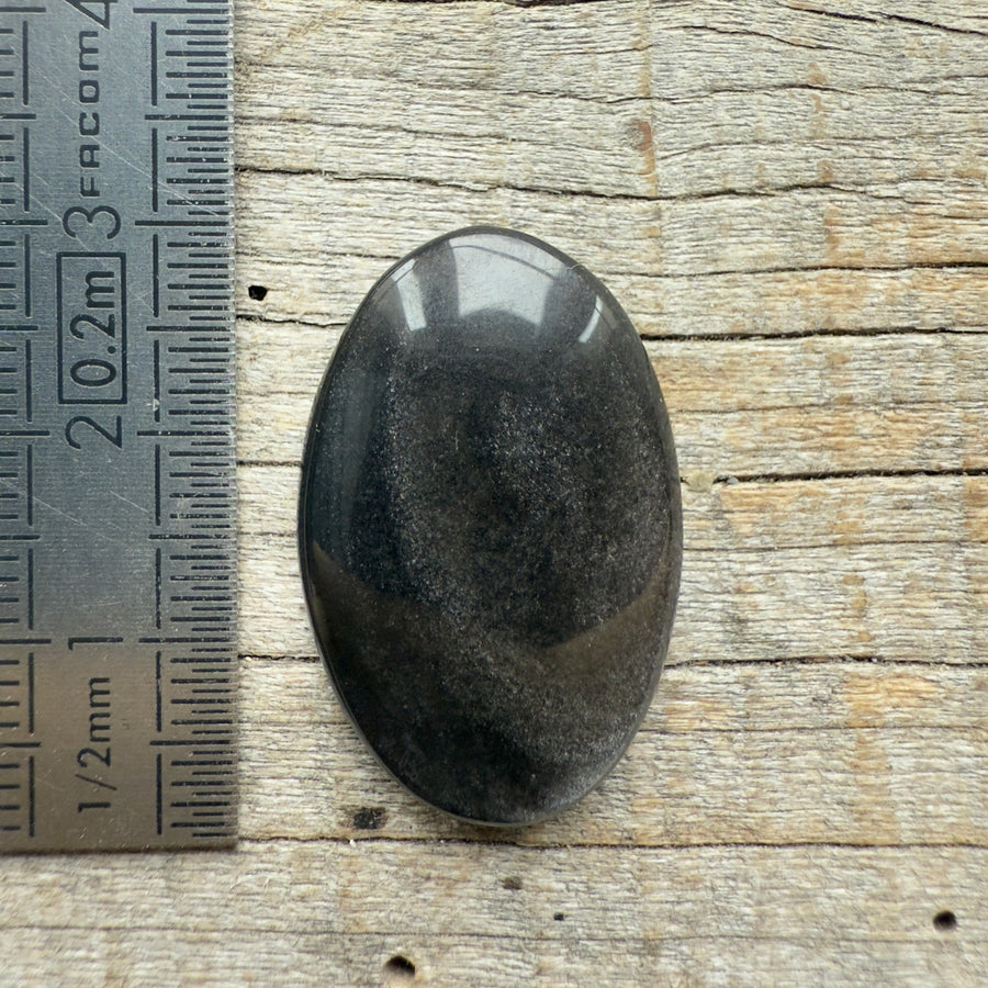 Cabochon Obsidienne Argent