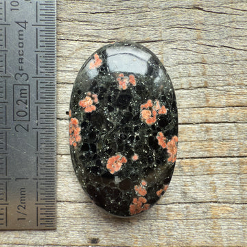 Cabochon Obsidienne Fleurie