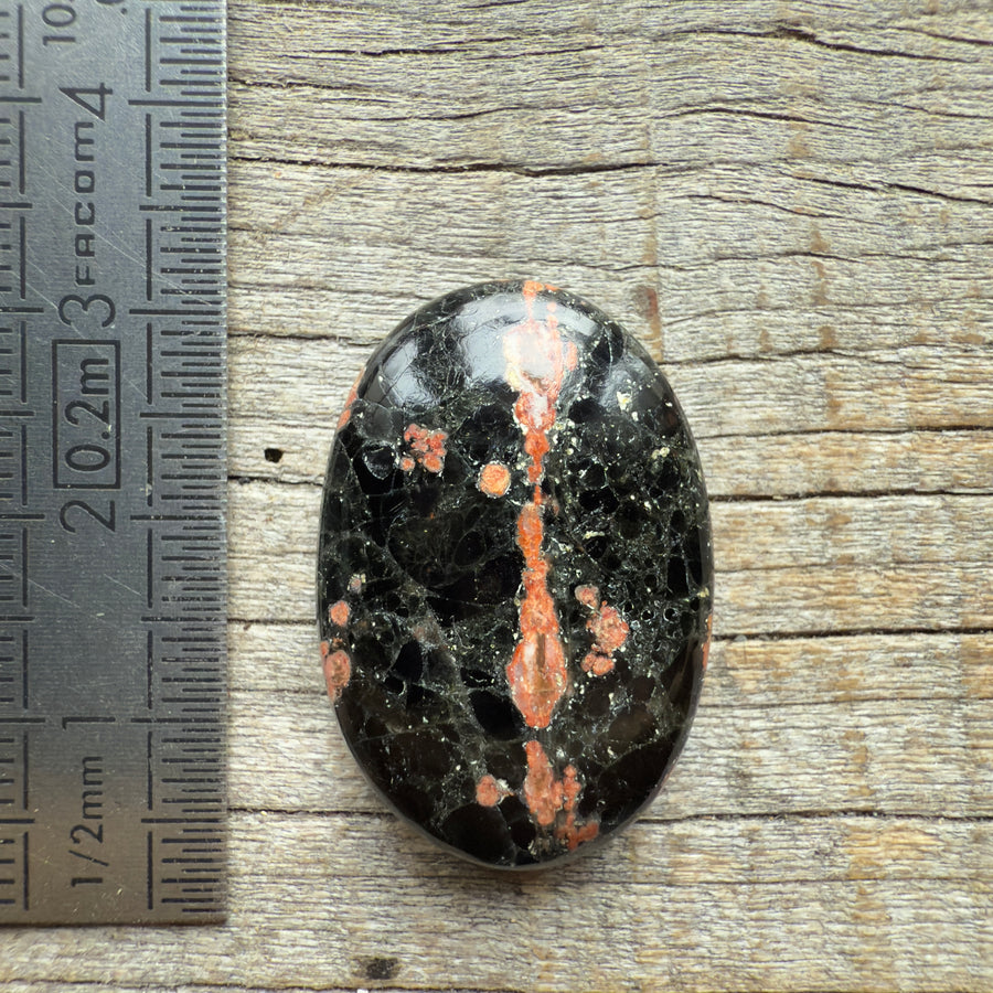 Cabochon Obsidienne Fleurie