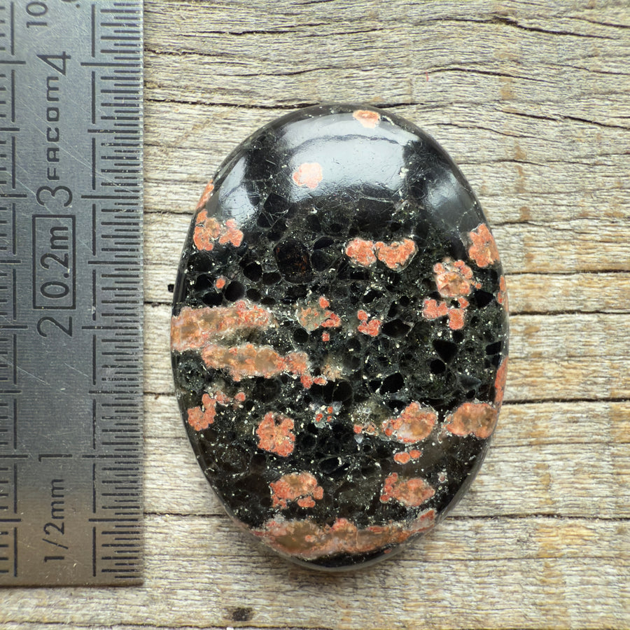 Cabochon Obsidienne Fleurie