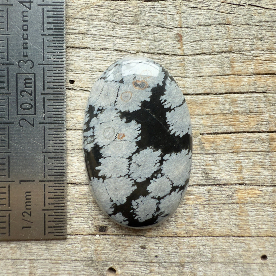 Cabochon Obsidienne Flocon