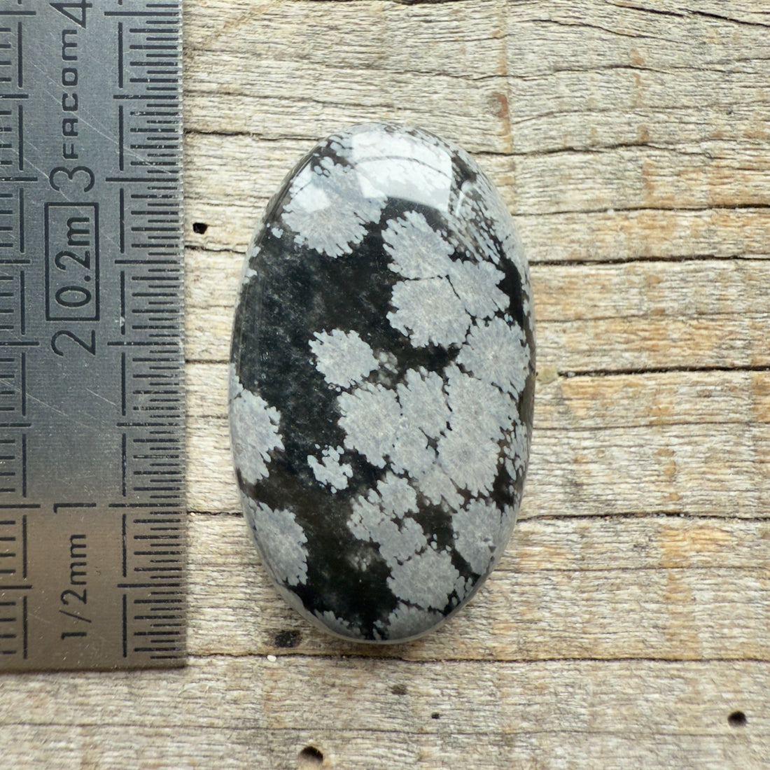 Cabochon Obsidienne Flocon