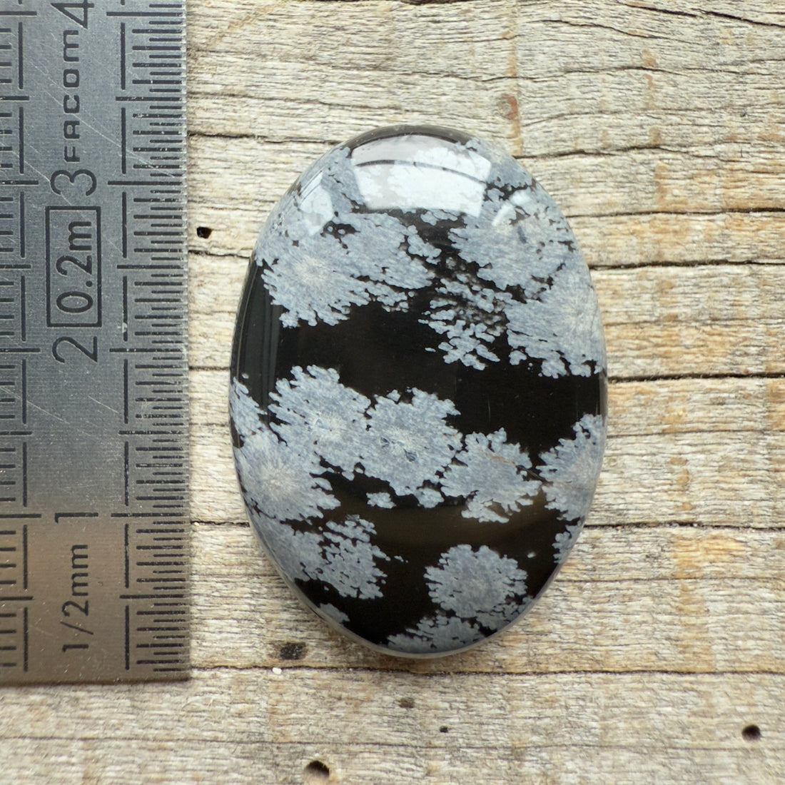 Cabochon Obsidienne Flocon