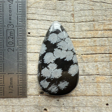 Cabochon Obsidienne Flocon