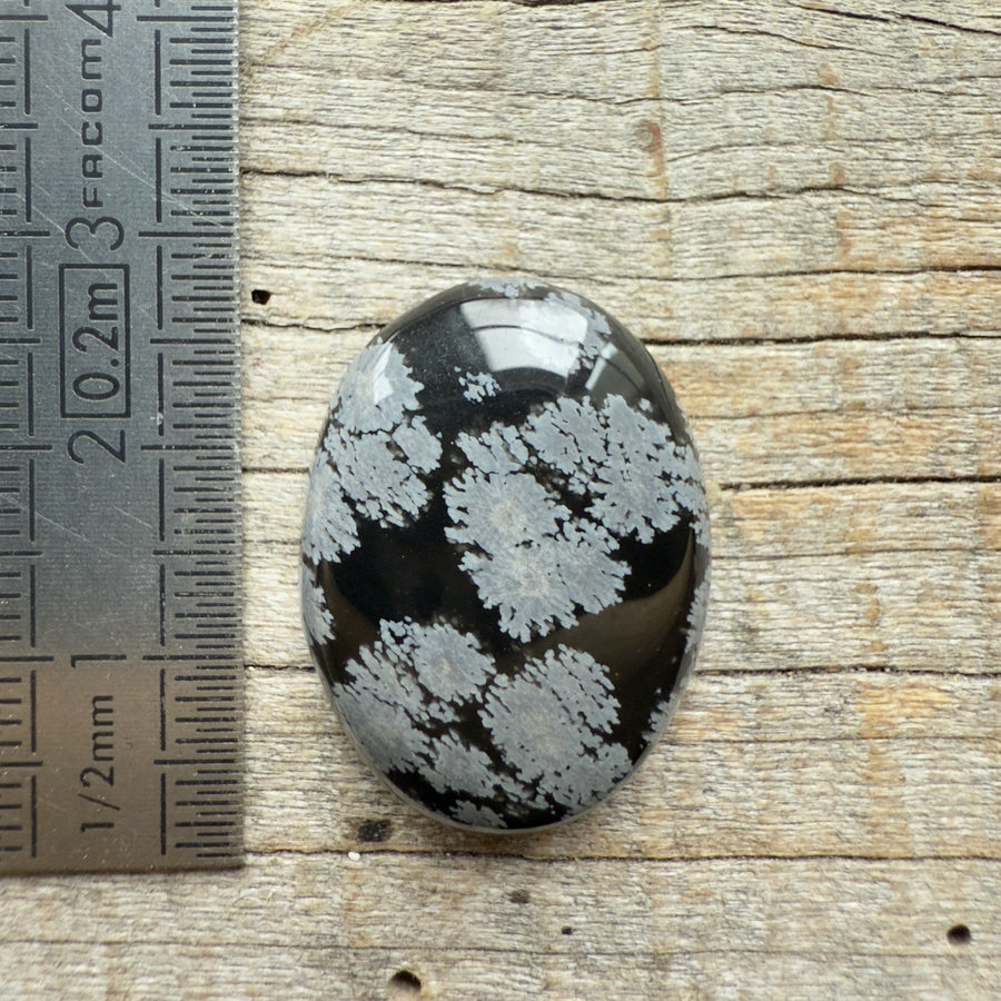 Cabochon Obsidienne Flocon