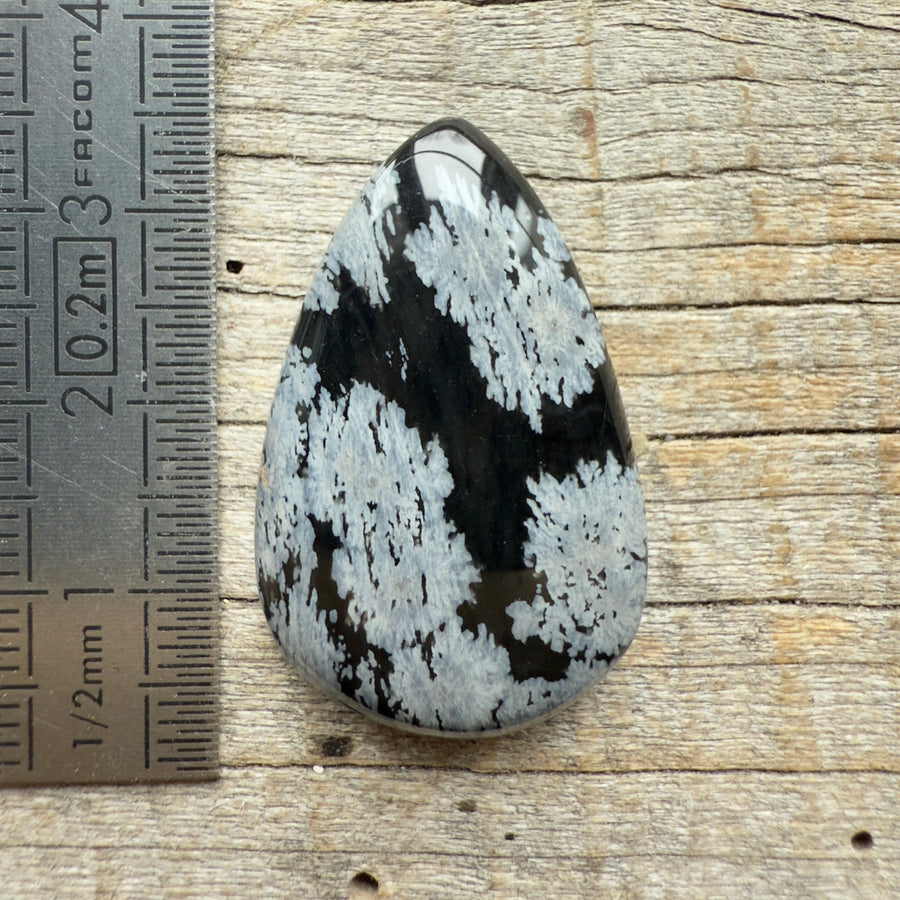 Cabochon Obsidienne Flocon