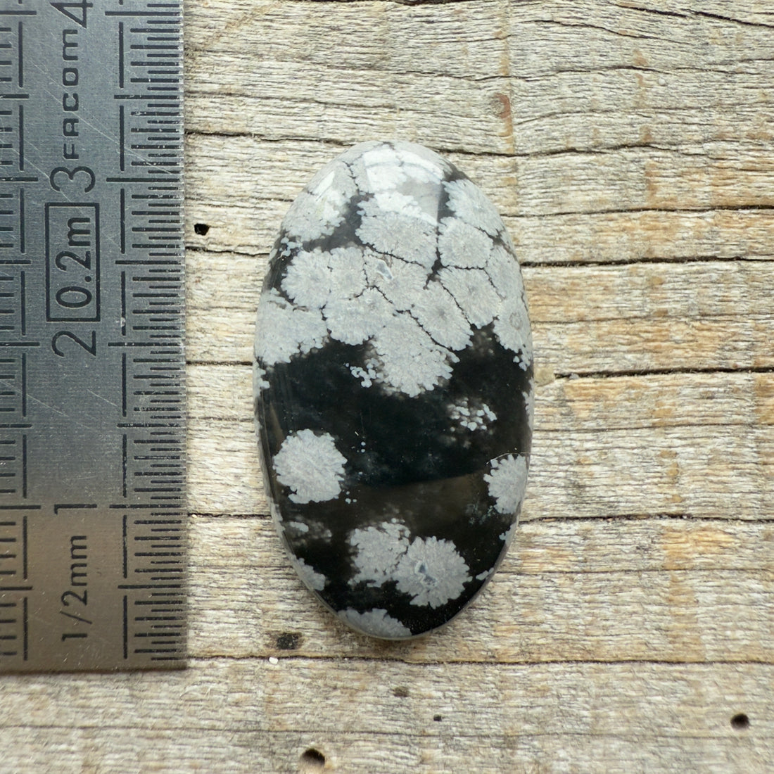 Cabochon Obsidienne Flocon