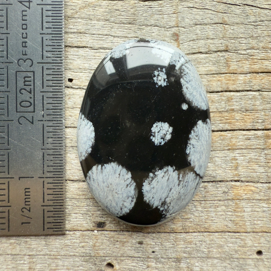 Cabochon Obsidienne Flocon