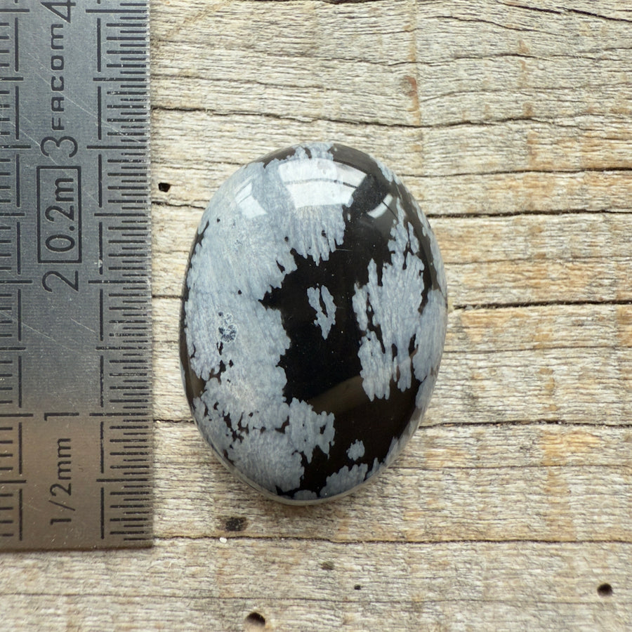 Cabochon Obsidienne Flocon