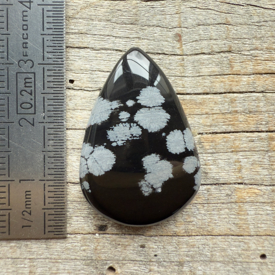 Cabochon Obsidienne Flocon