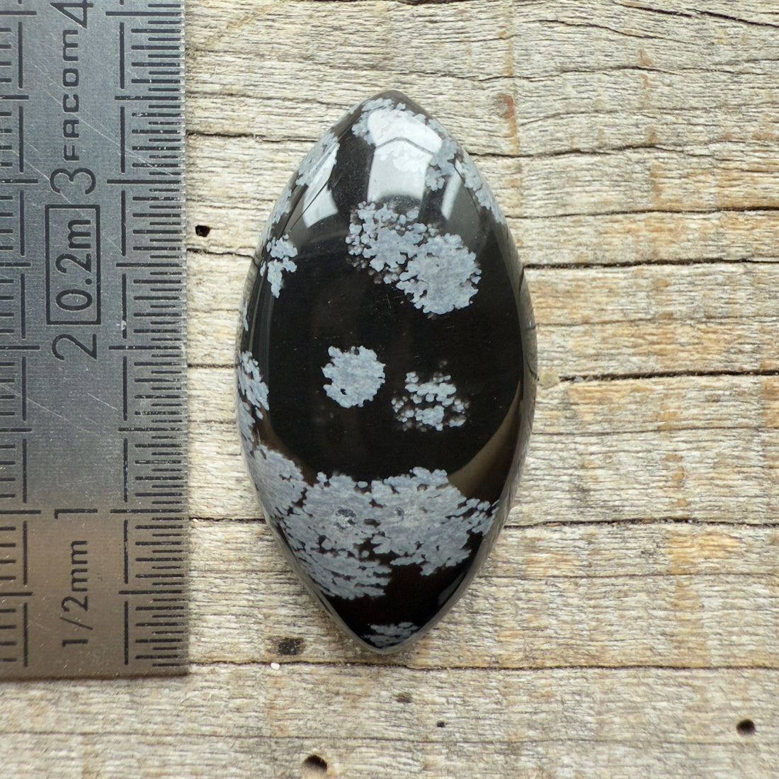 Cabochon Obsidienne Flocon