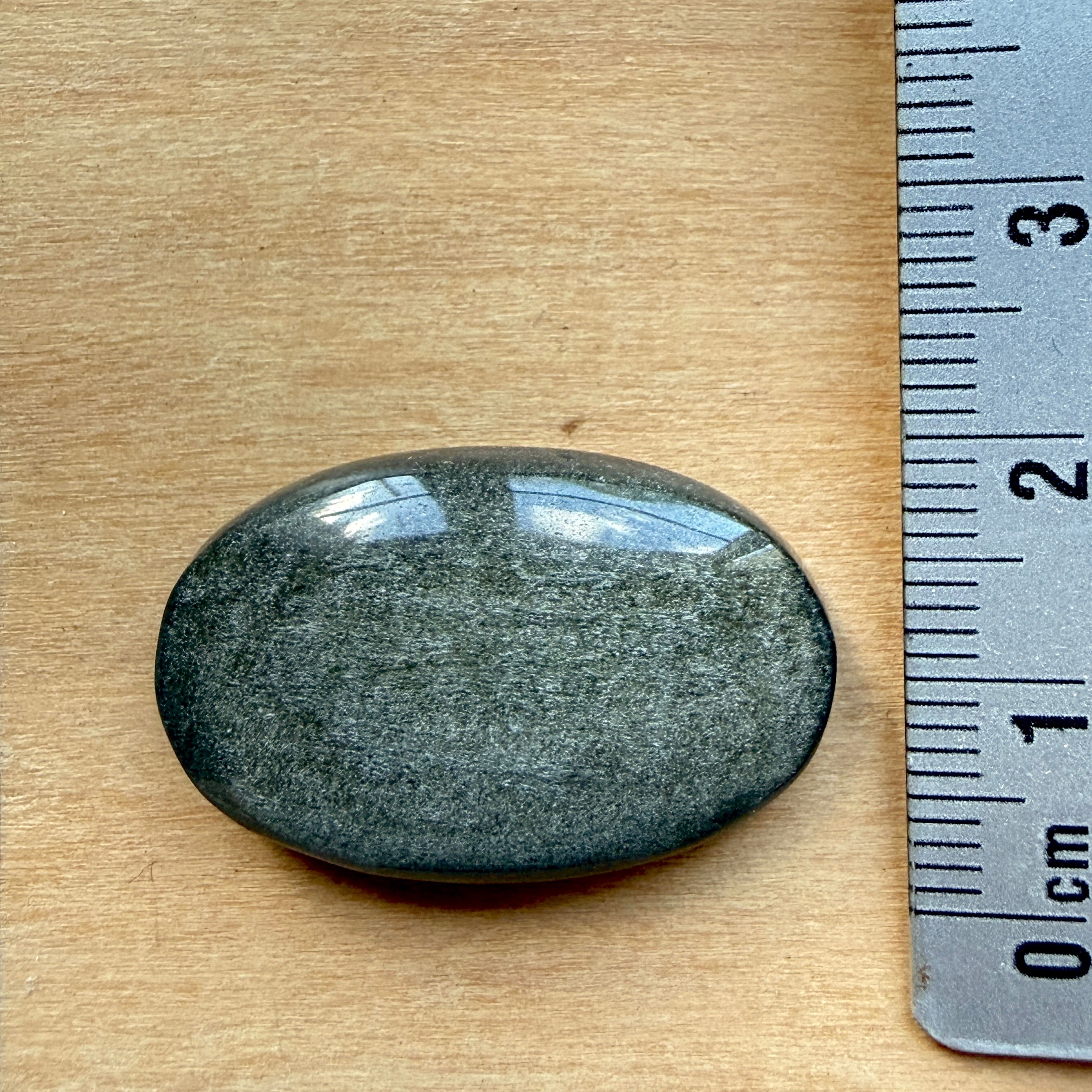 Cabochon Obsidienne Dorée