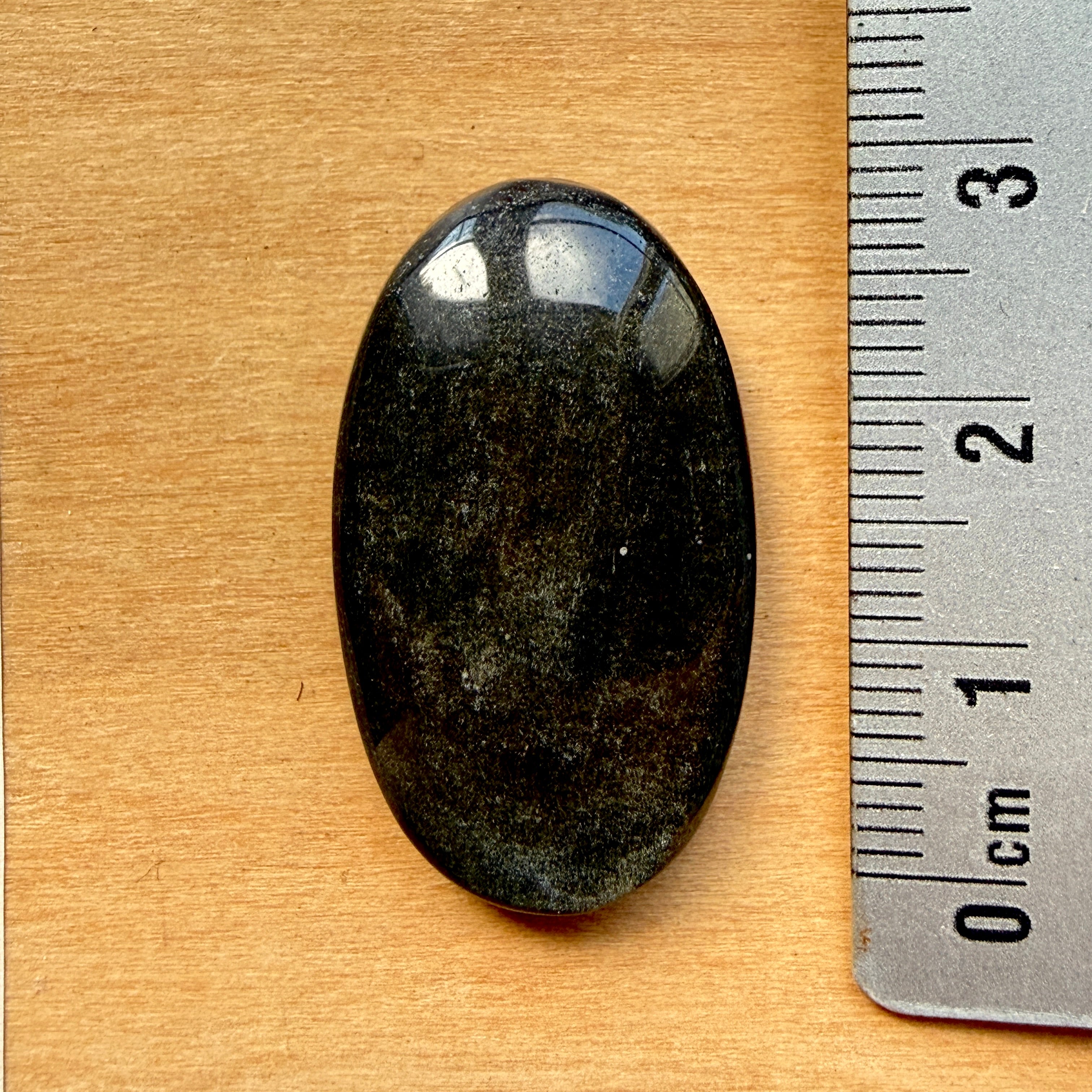 Cabochon Obsidienne Dorée
