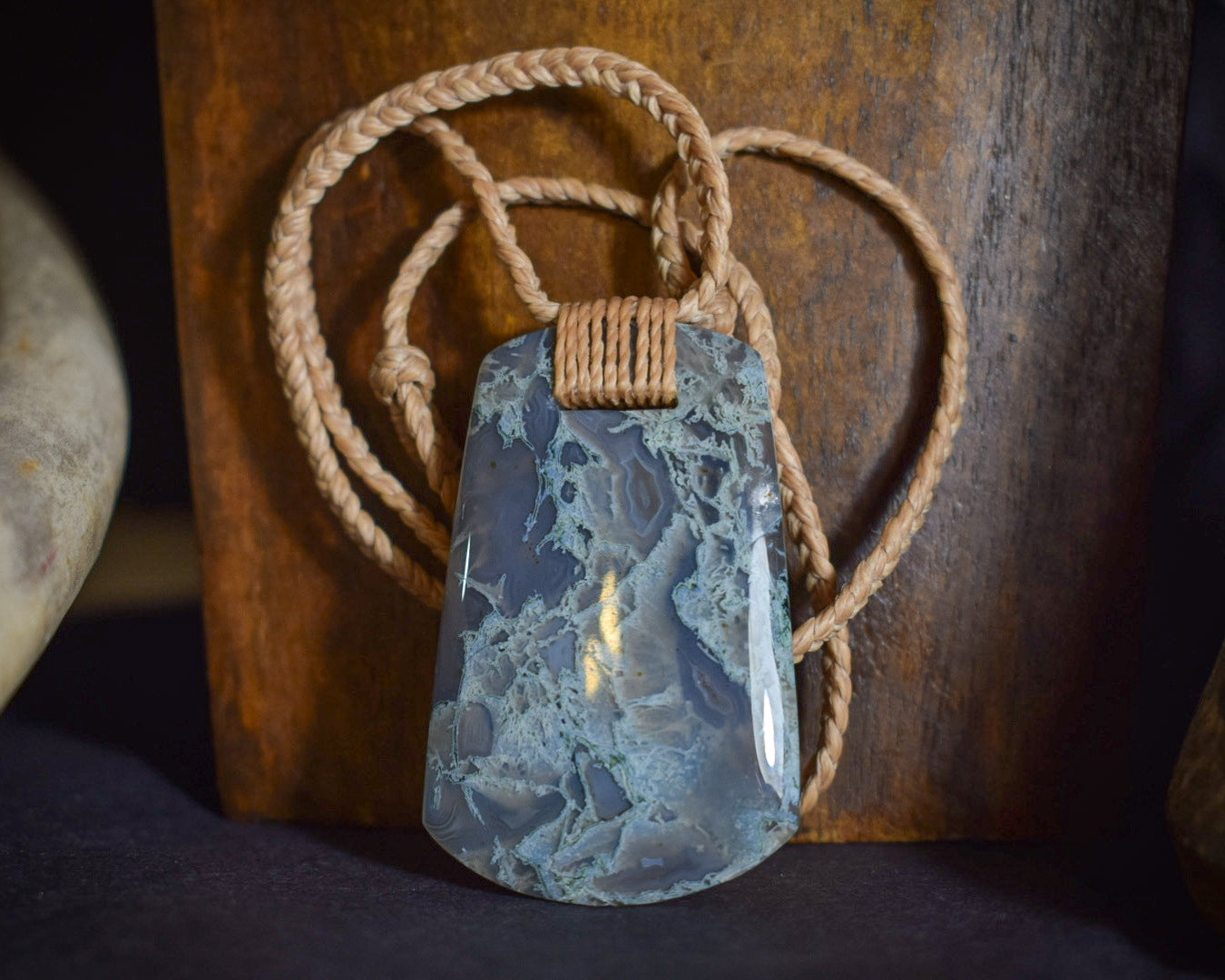 Pendentif Agate Mousse - Oregon