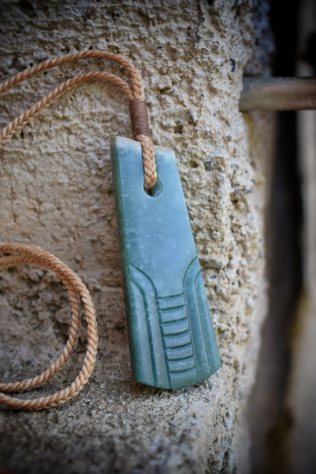 Pendentif Jadéite Bleue Verte - Guatemala