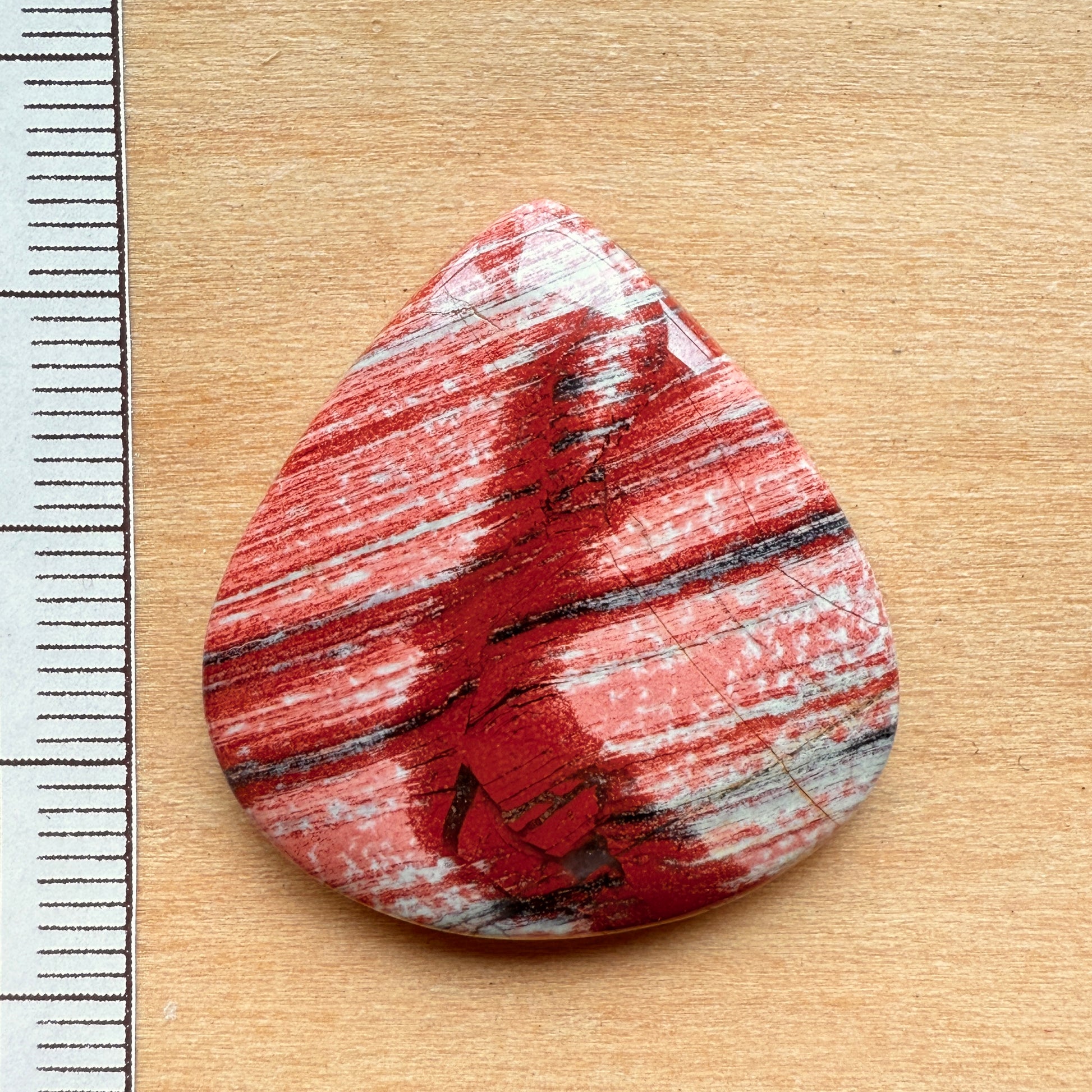 Cabochon Jaspe Rouge Peau de Serpent