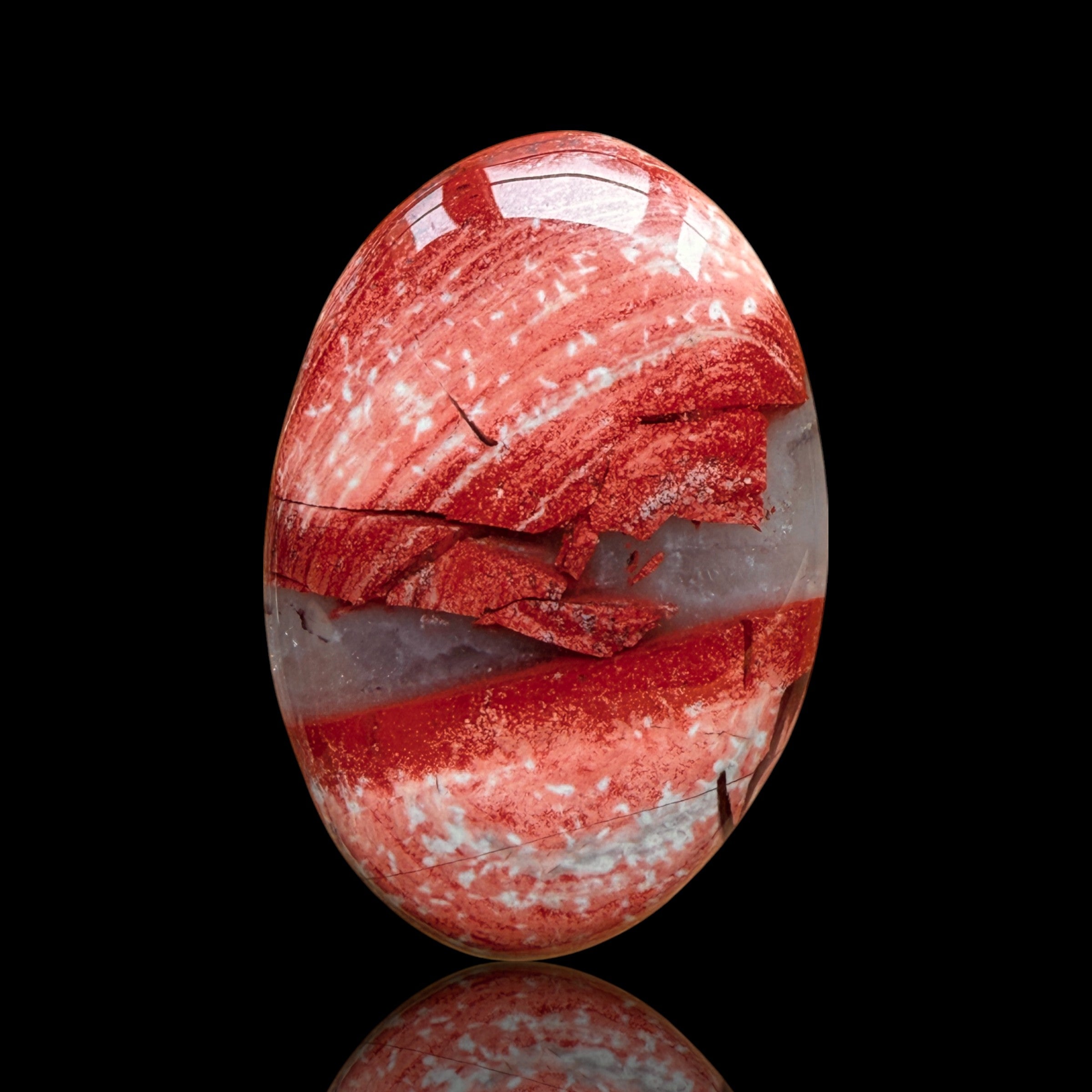 Cabochon Jaspe Rouge Peau de Serpent