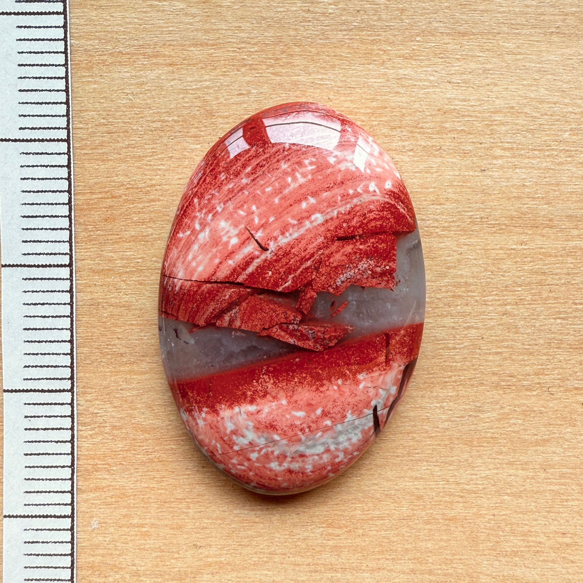 Cabochon Jaspe Rouge Peau de Serpent