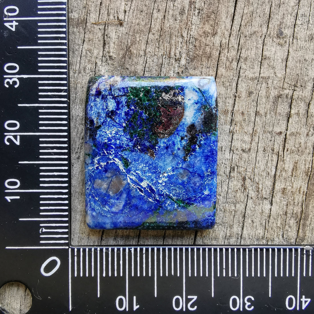 Cabochon Azurite Malachite Blue Bird