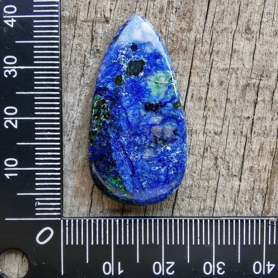 Cabochon Azurite Malachite Blue Bird