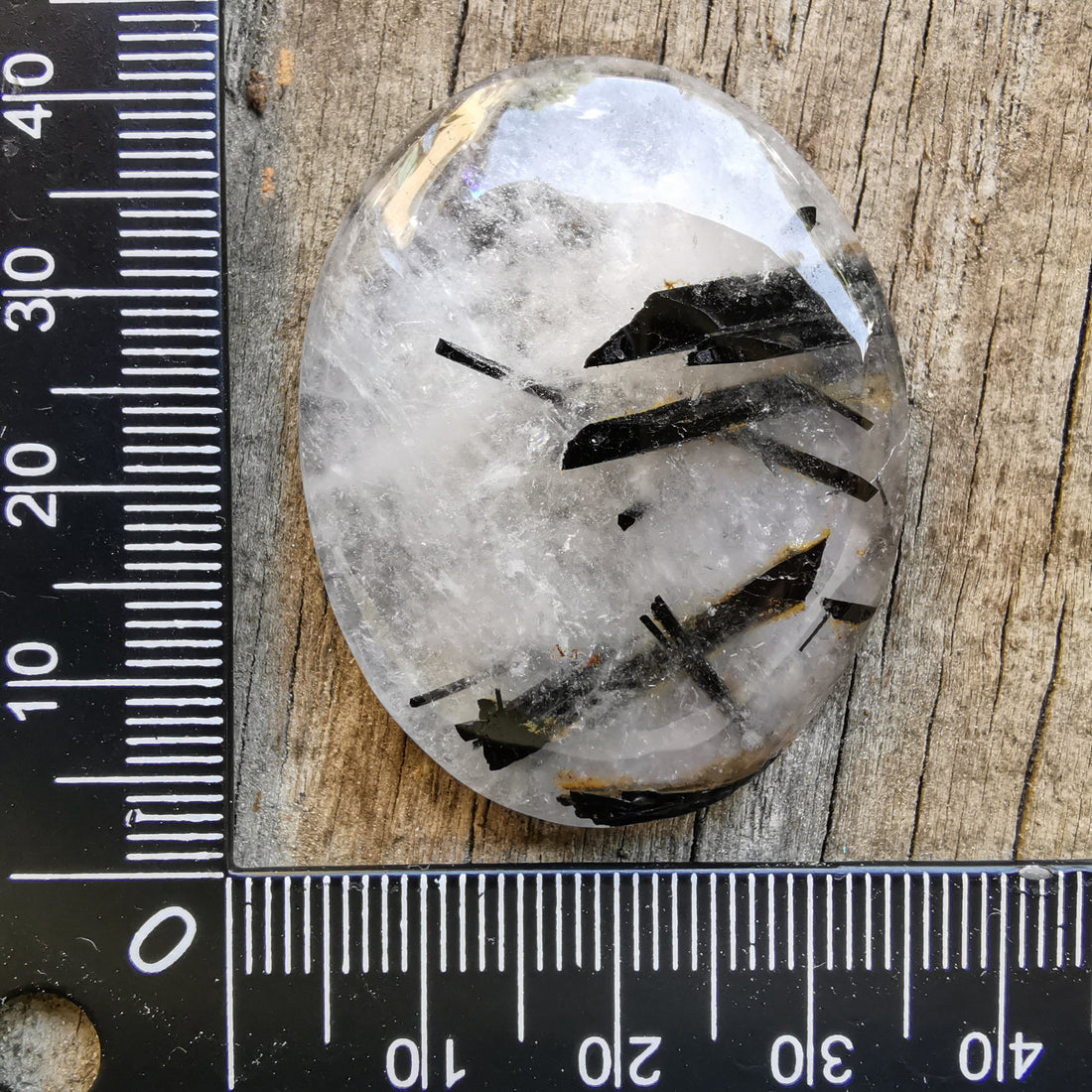 Cabochon Quartz Tourmaline Noire