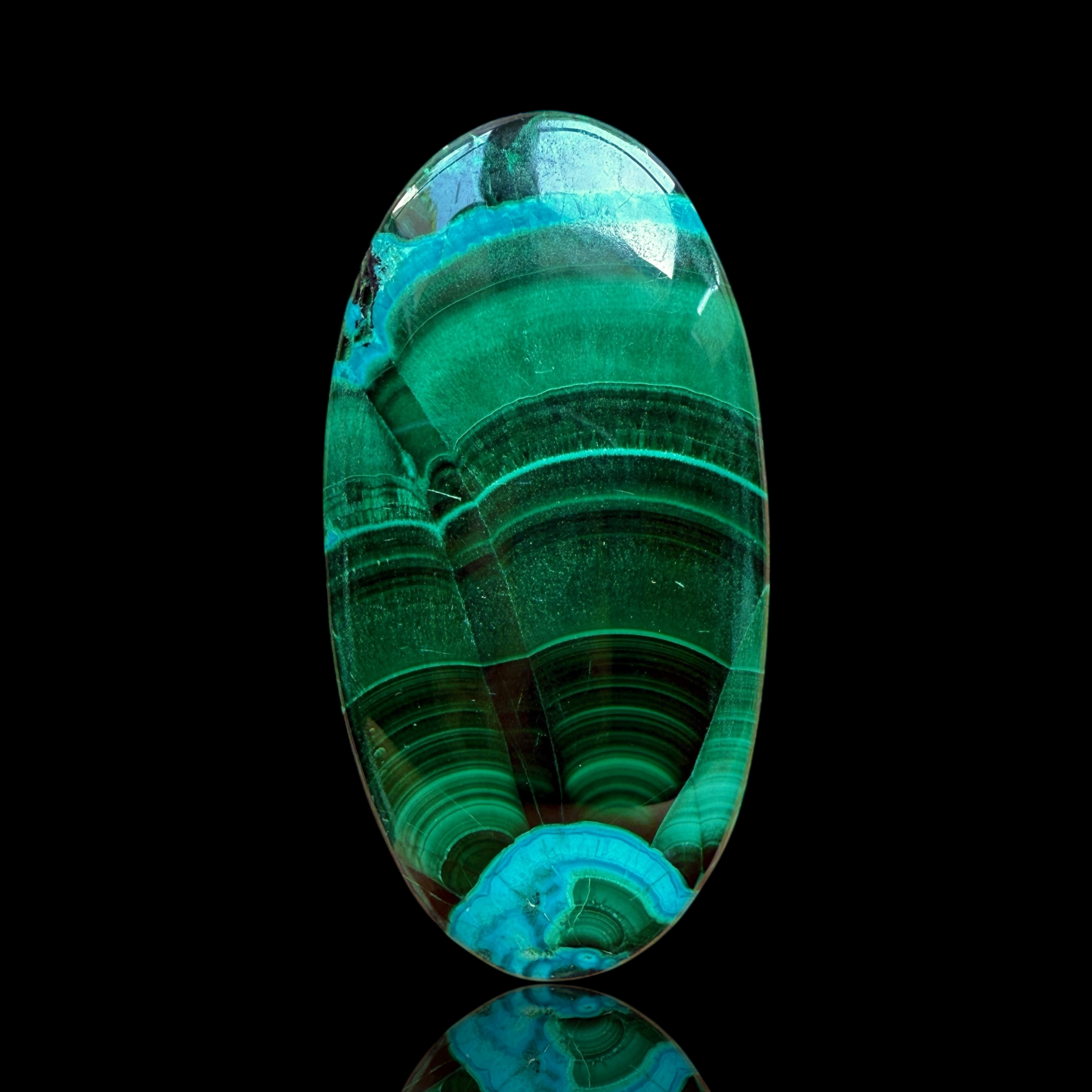 Cabochon Malachite Chrysocolle